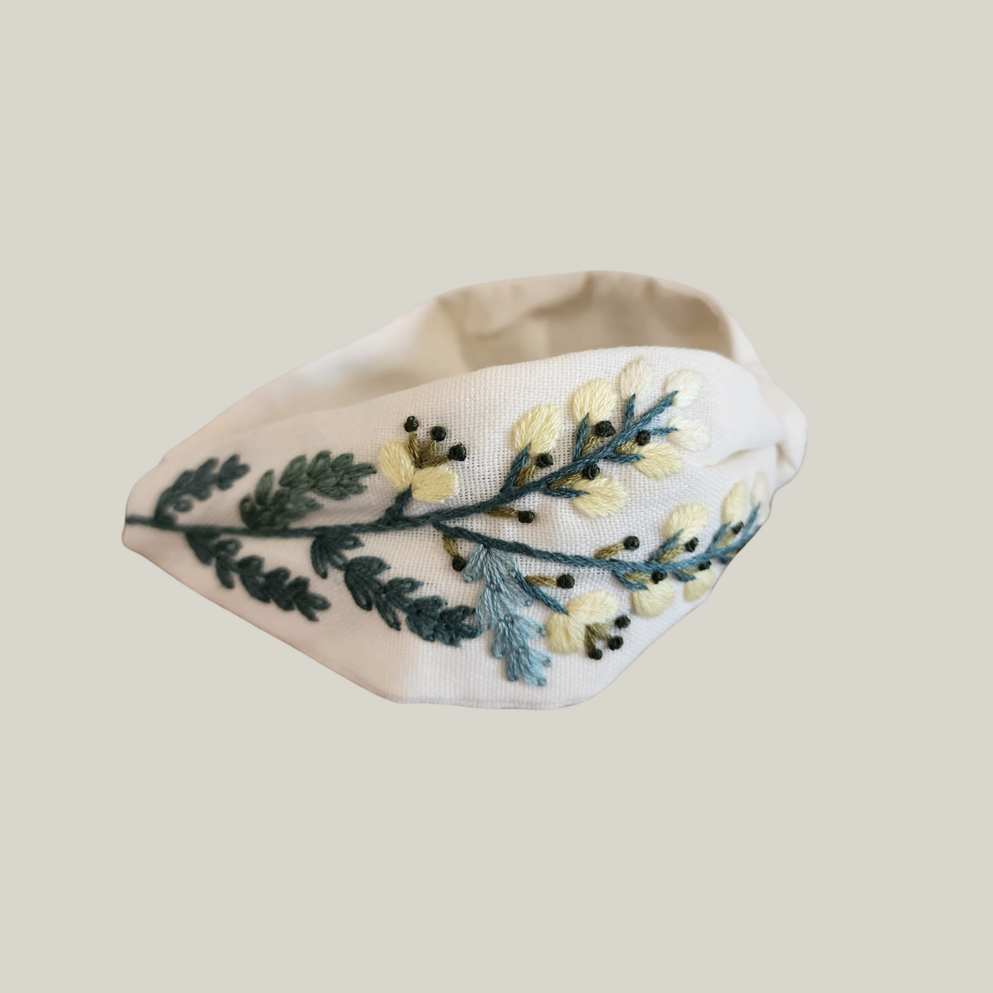 Willow | Hand Embroidered Knot Headband