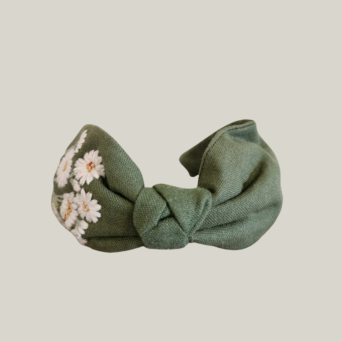 Saige | Hand Embroidered Knot Headband